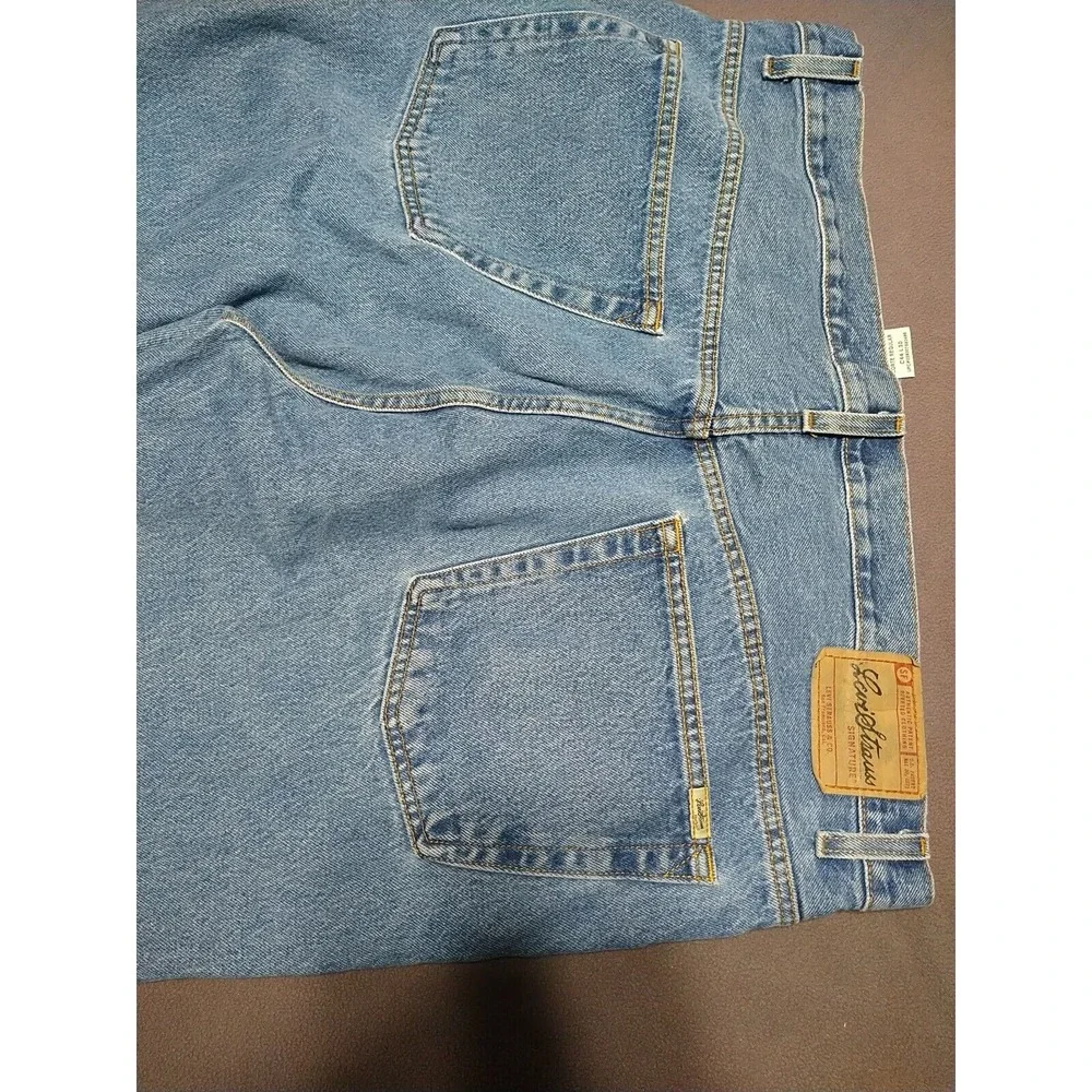 Levi Strauss Signature Jean Men W44 L30 R13.5 Blue Reg Fit Straight Classic Work